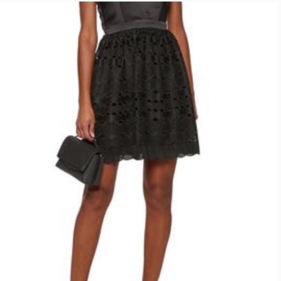 Sandro Black Lace Plunge Neckline Luminary Dress 4 - Picture 5 of 14